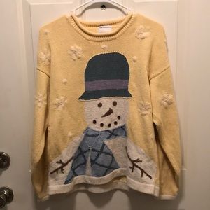 Vintage Hand-Embroidered Ugly Christmas Sweater